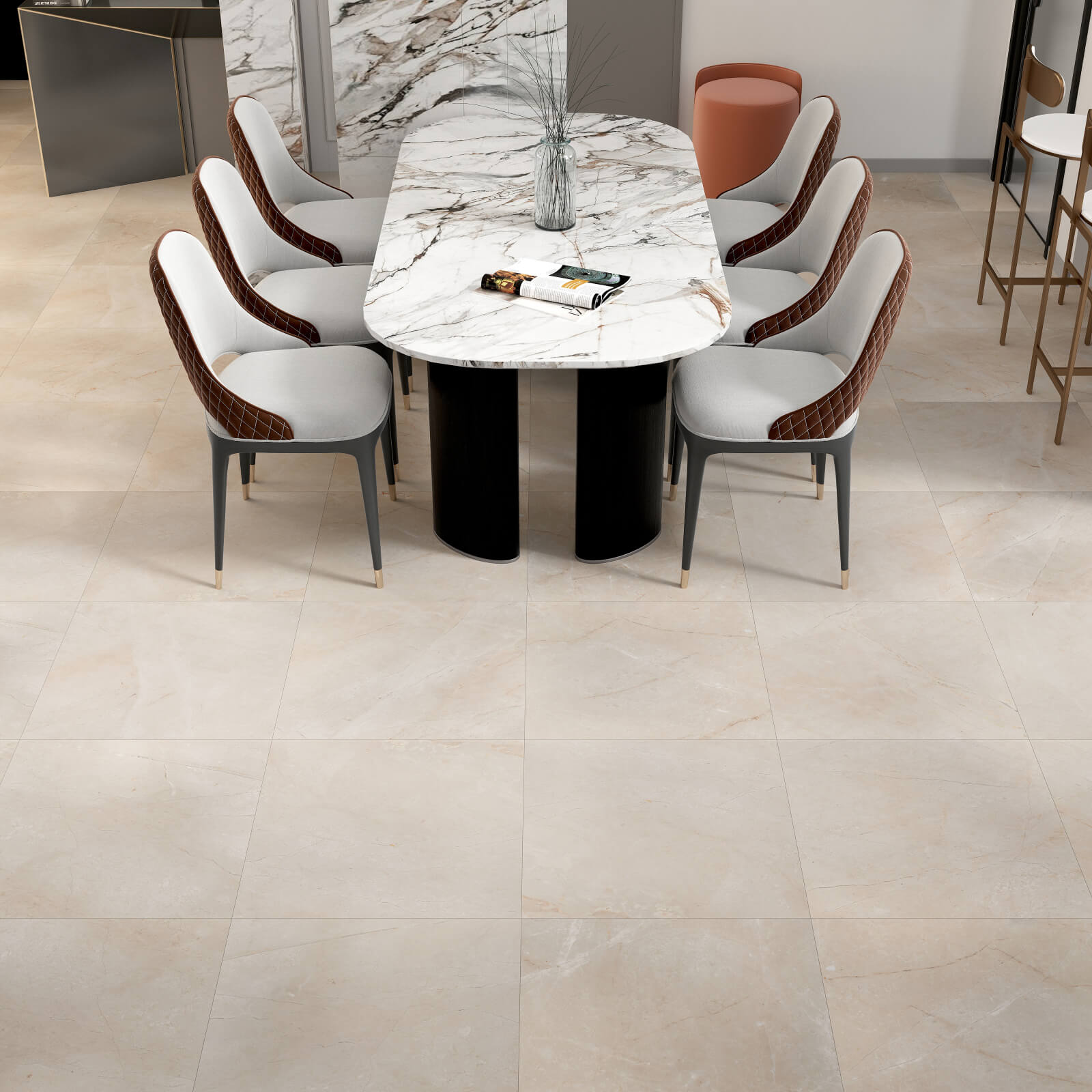 Crema Marfil Premium Marble Tile - Honed