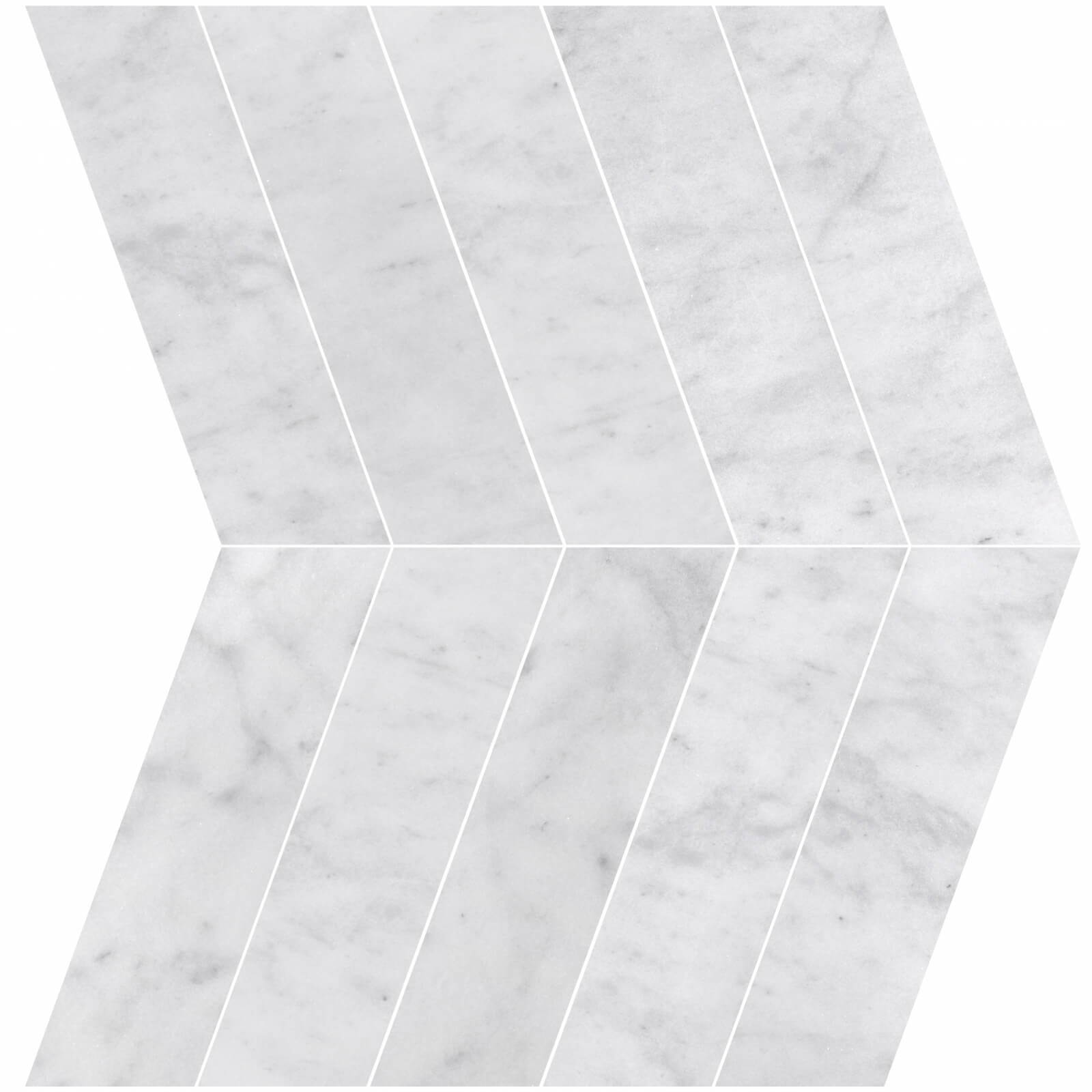 Carrara White Chevron Marble Tile