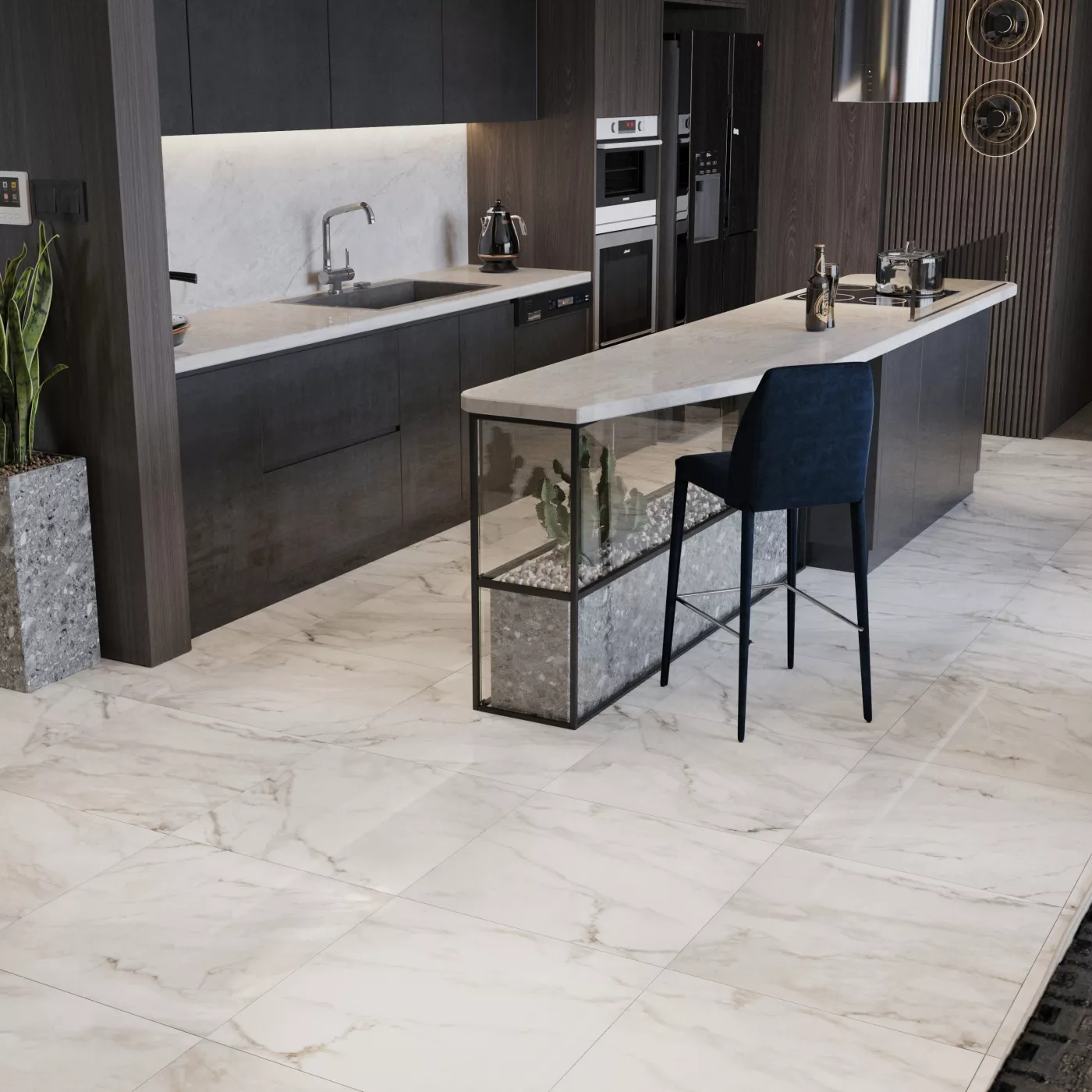 Calacatta Gold Polished Rectified Porcelain