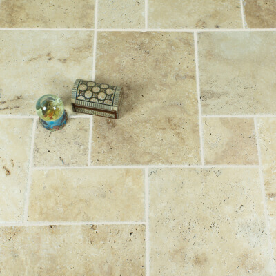 Premium Classic Travertine Tile - Unfilled & Brushed Chiselled Edge