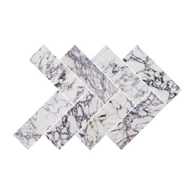 Anatolia Viola Herringbone Marble Tile-Honed