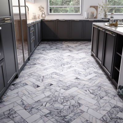 Calacatta Violet Marble Tile-Honed