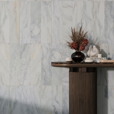 Carrara Gold Marble Tile-Fluted