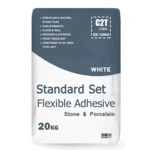 Flexible Standard Set Stone & Porcelain Adhesive - White