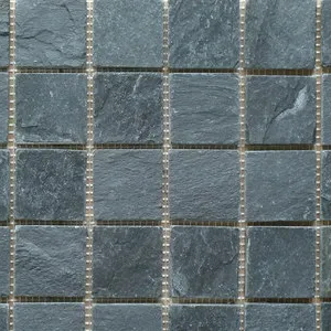 Imperial Black Slate Mosaic Tile - Riven