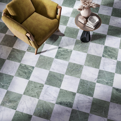 Marmi Green Marble Tile-Honed