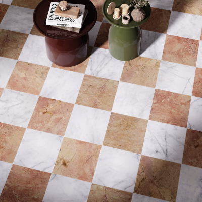 Rosa Mare Marble Tile-Honed