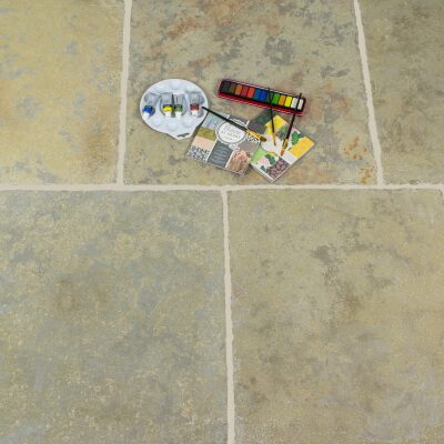 Vienne Yellow Limestone Tile-Tumbled